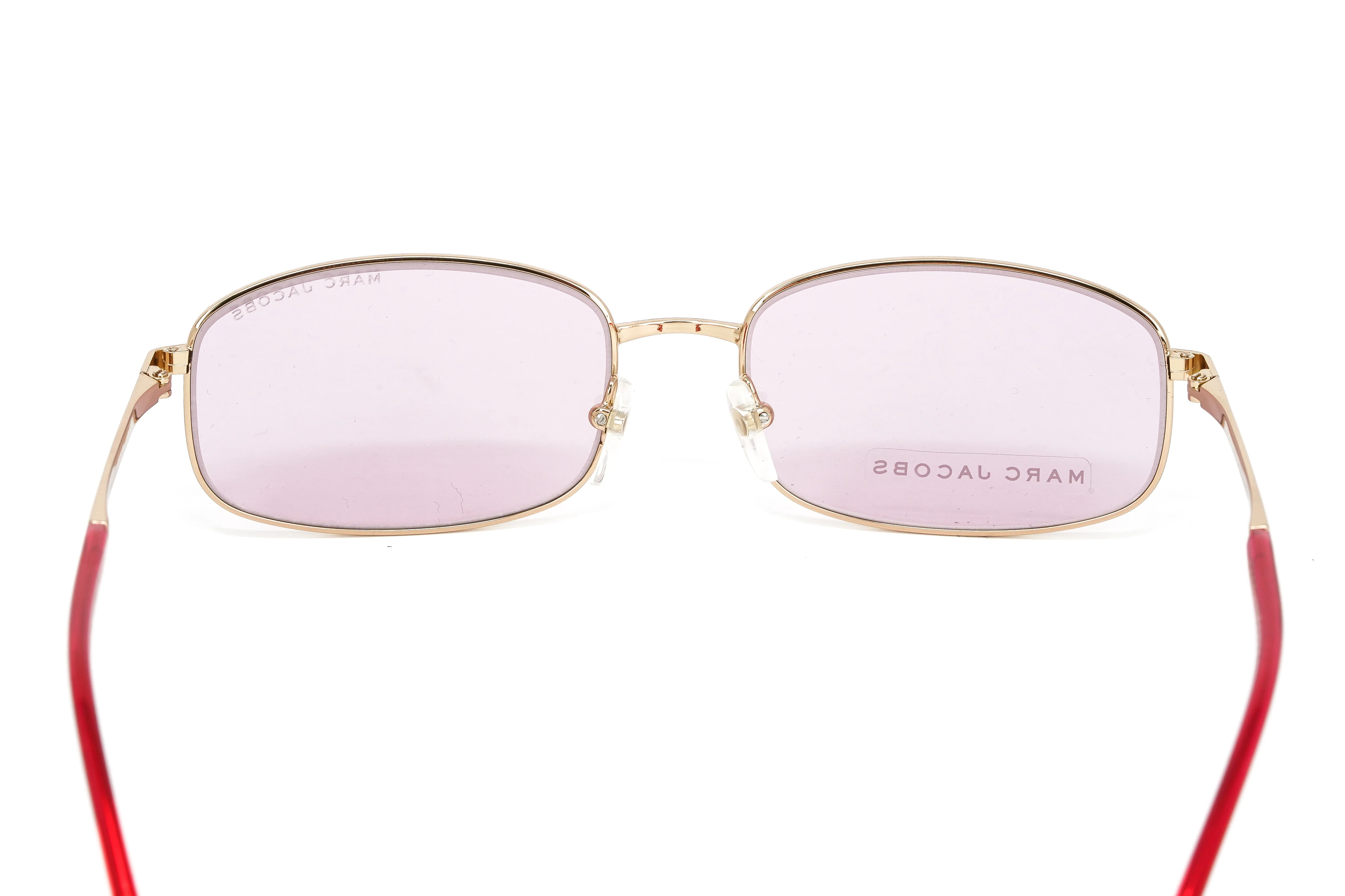 Marc Jacobs Women's Sunglasses Rectangular Pink/Gold - Image 6
