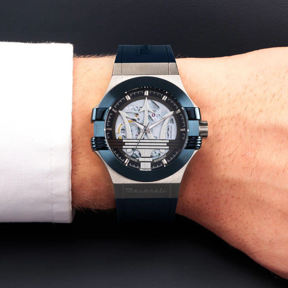 Maserati Potenza Auto Men's Silver Watch - Image 6