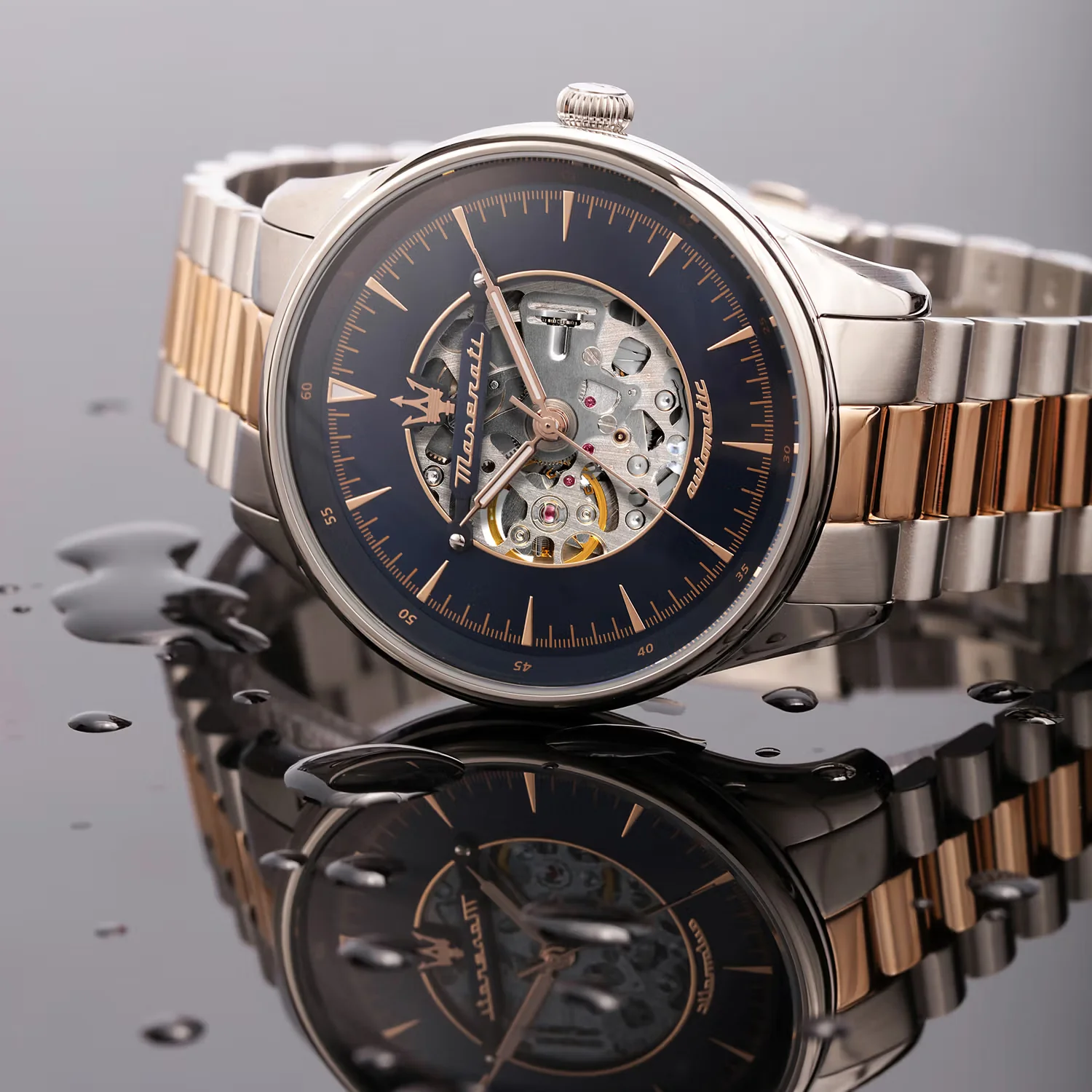 Maserati Tradizione Auto Two-Tone Men's Watch - Image 4