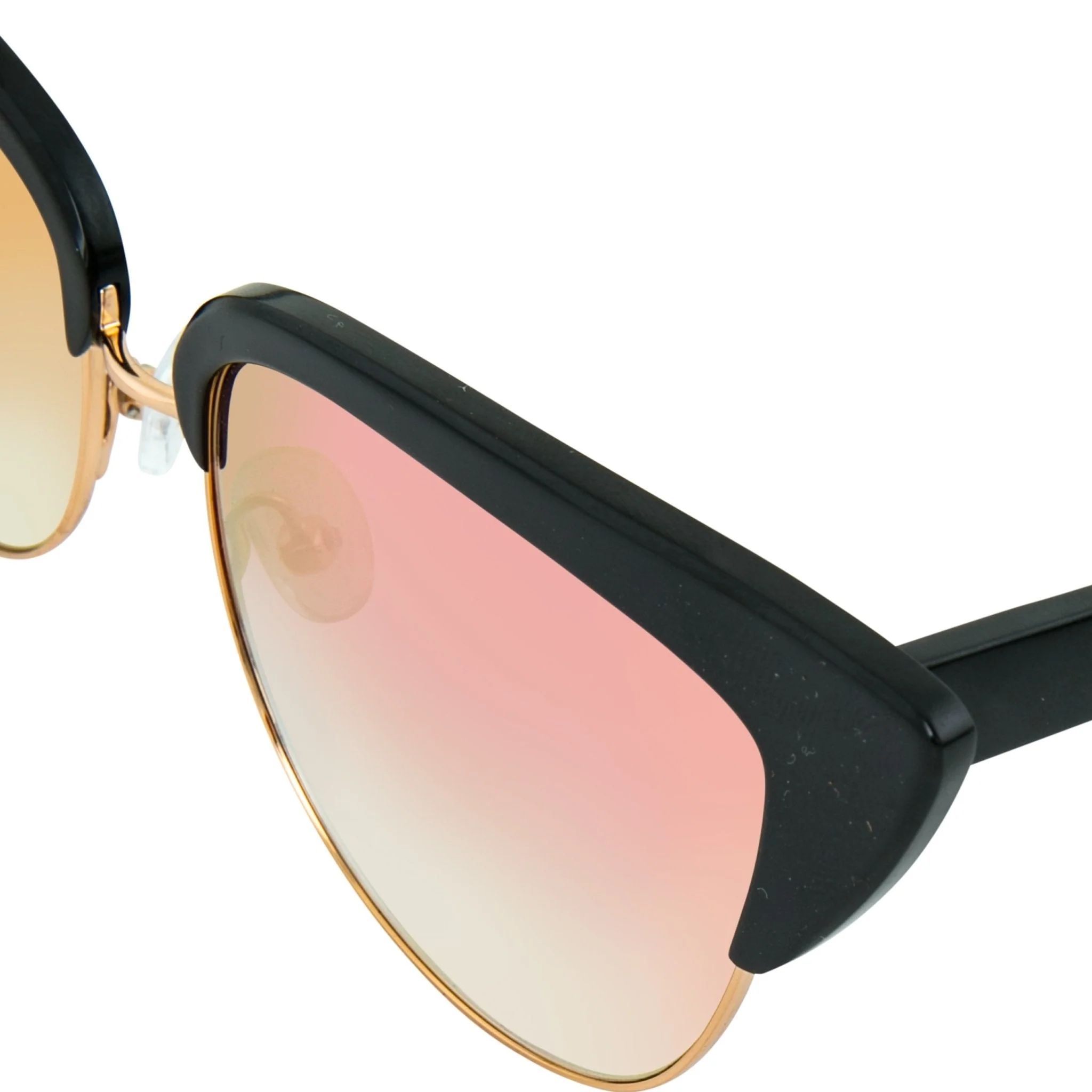 Matthew Williamson Sunglasses Cat Eye Black and Peach - Image 3