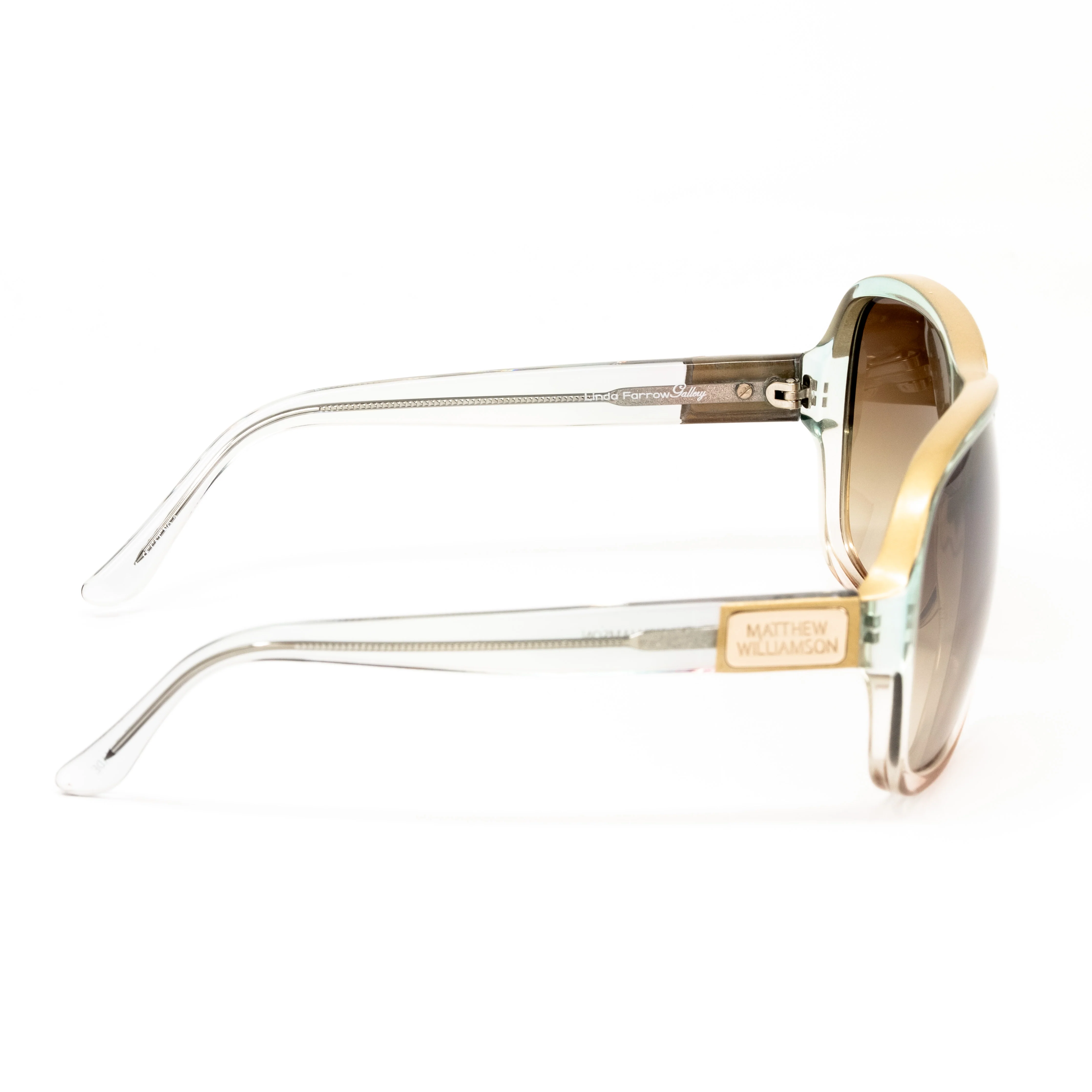 Matthew Williamson x Linda Farrow Gold Sunglasses - Image 3