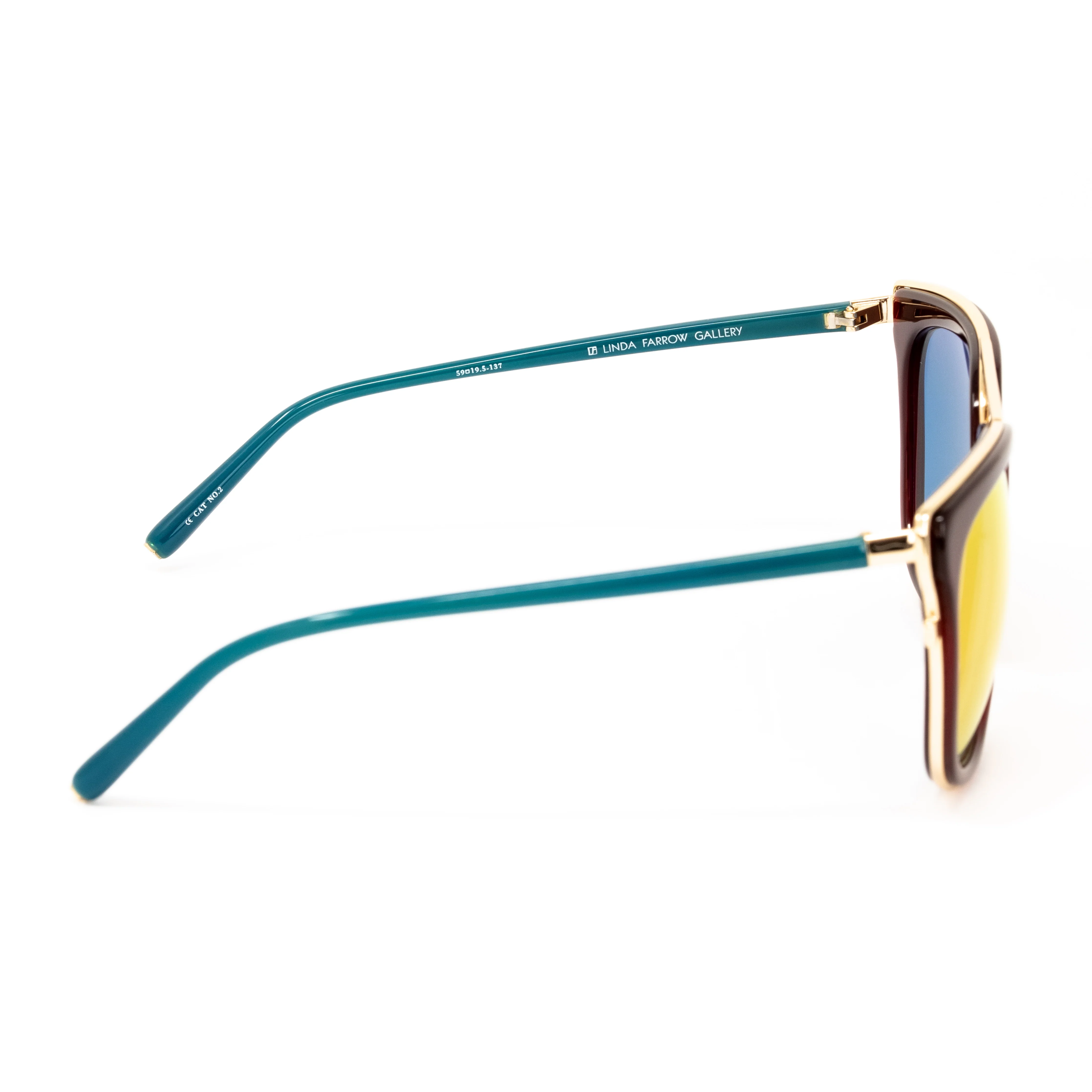 Matthew Williamson x Linda Farrow Burgundy Sunglasses - Image 3