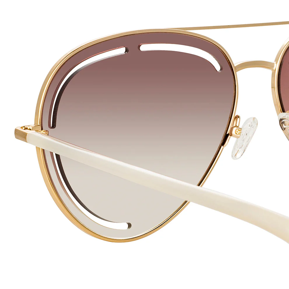 Matthew Williamson x Linda Farrow Gold Sunglasses - Image 4