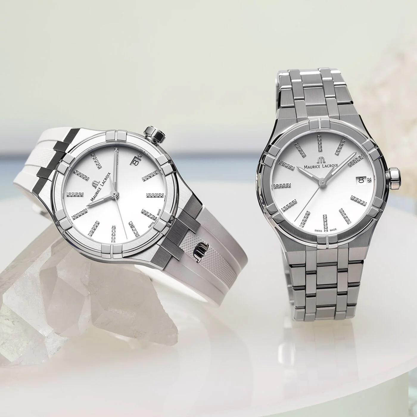 Maurice Lacroix Ladies White Diamond Aikon Watch - Image 2