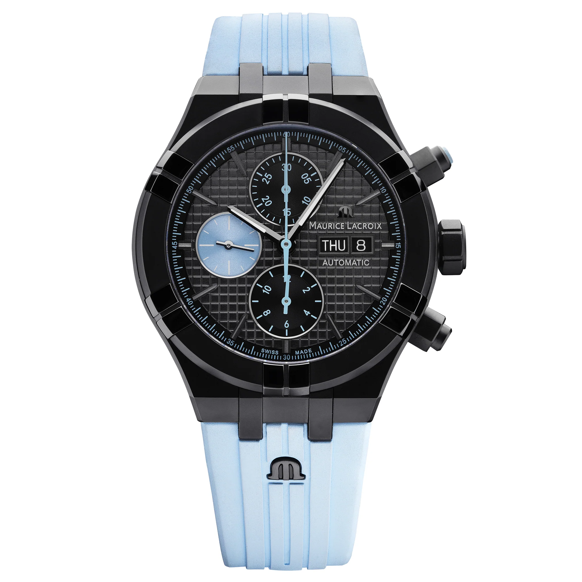 Maurice Lacroix Men's Black Aikon Chronograph Watch