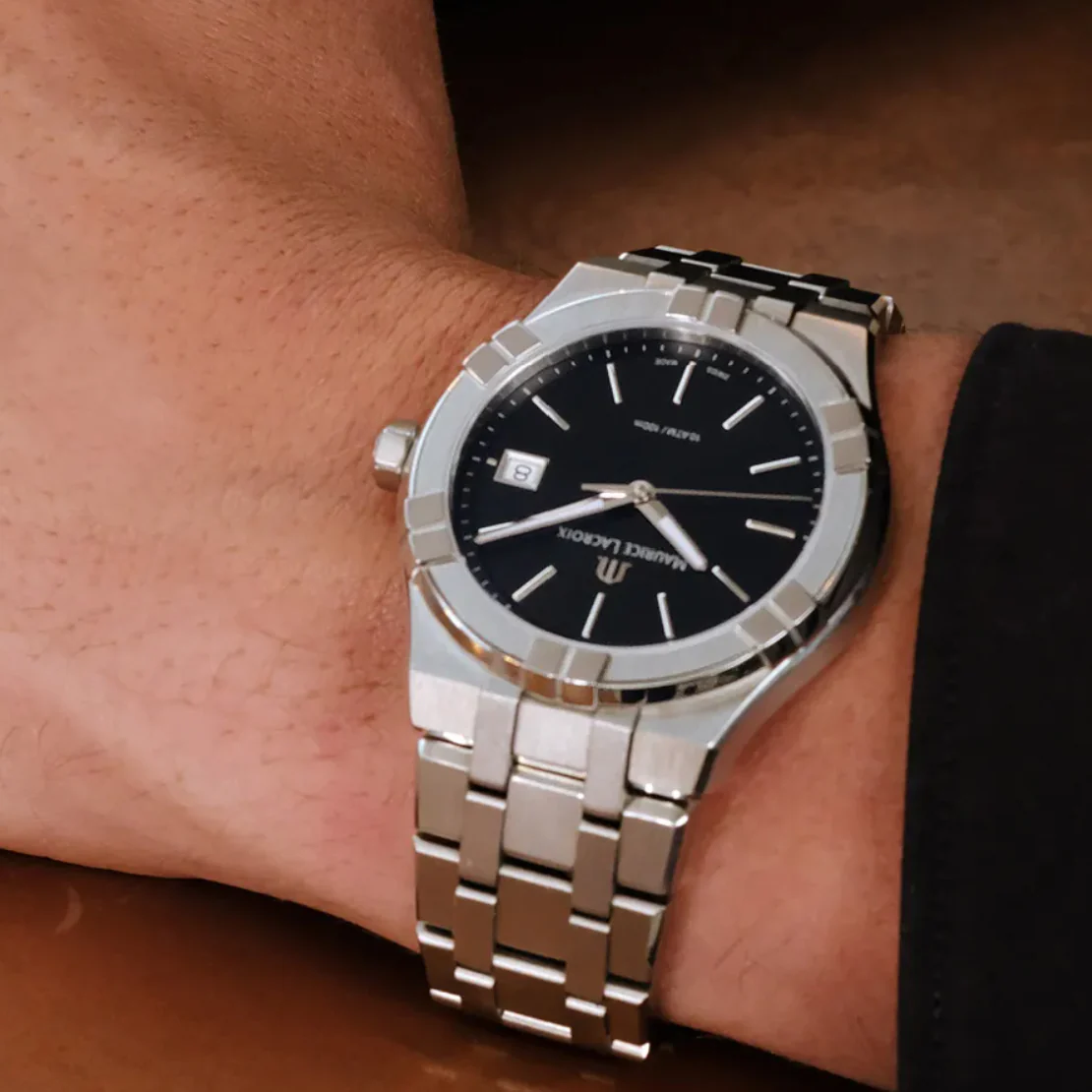 Maurice Lacroix Men's Black Aikon Quartz Watch - Image 2