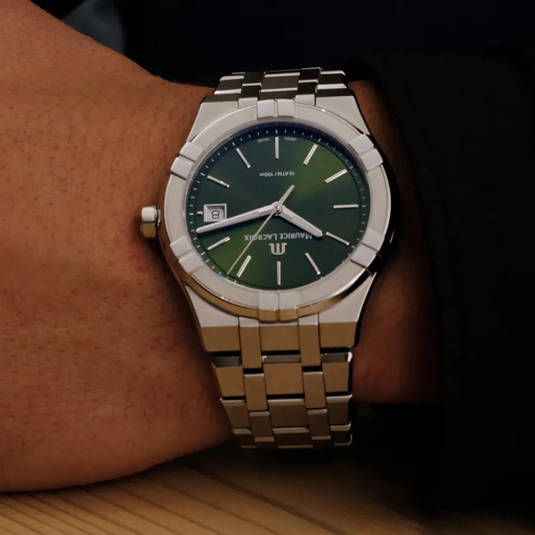 Maurice Lacroix Men's Green Aikon Quartz Watch - Image 2