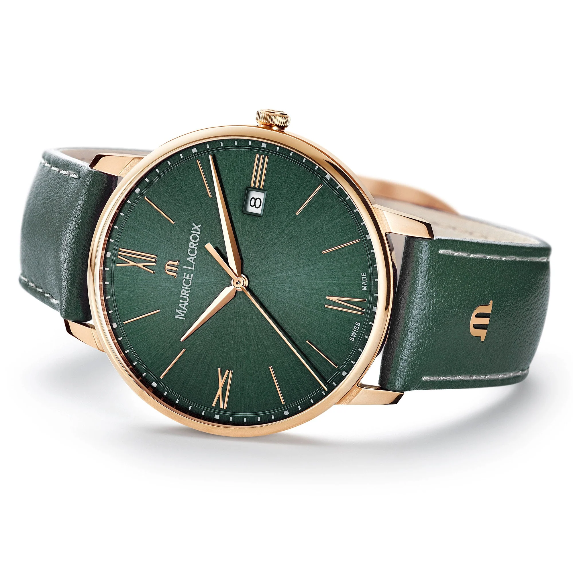 Maurice Lacroix Men's Green Eliros Date Quartz Watch - Image 2