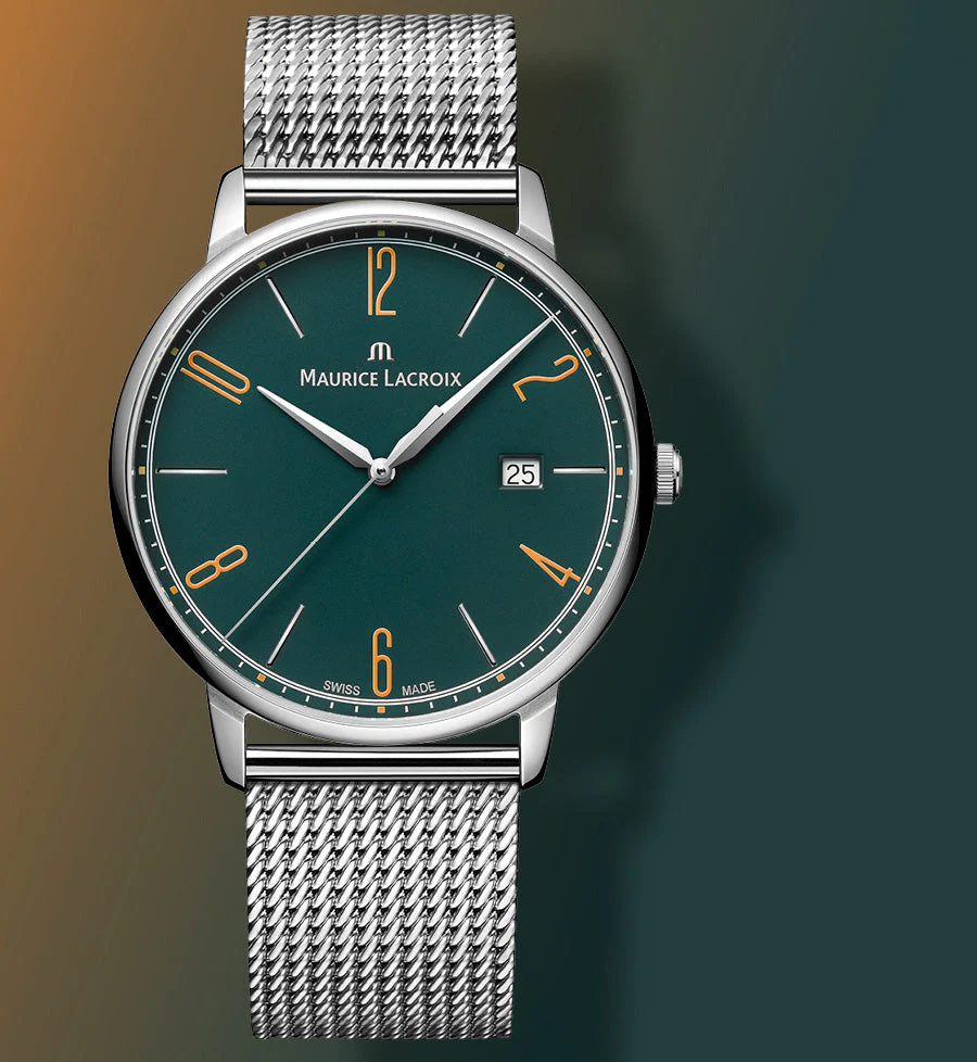 Maurice Lacroix Men's Green Eliros Date Quartz Watch - Image 3