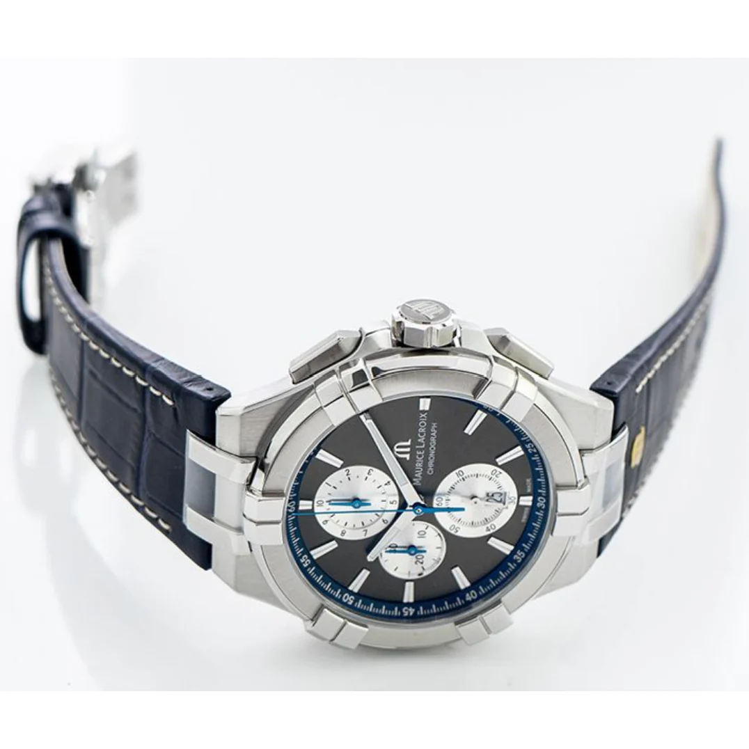 Maurice Lacroix Men's Grey Aikon Chronograph Watch - Image 2