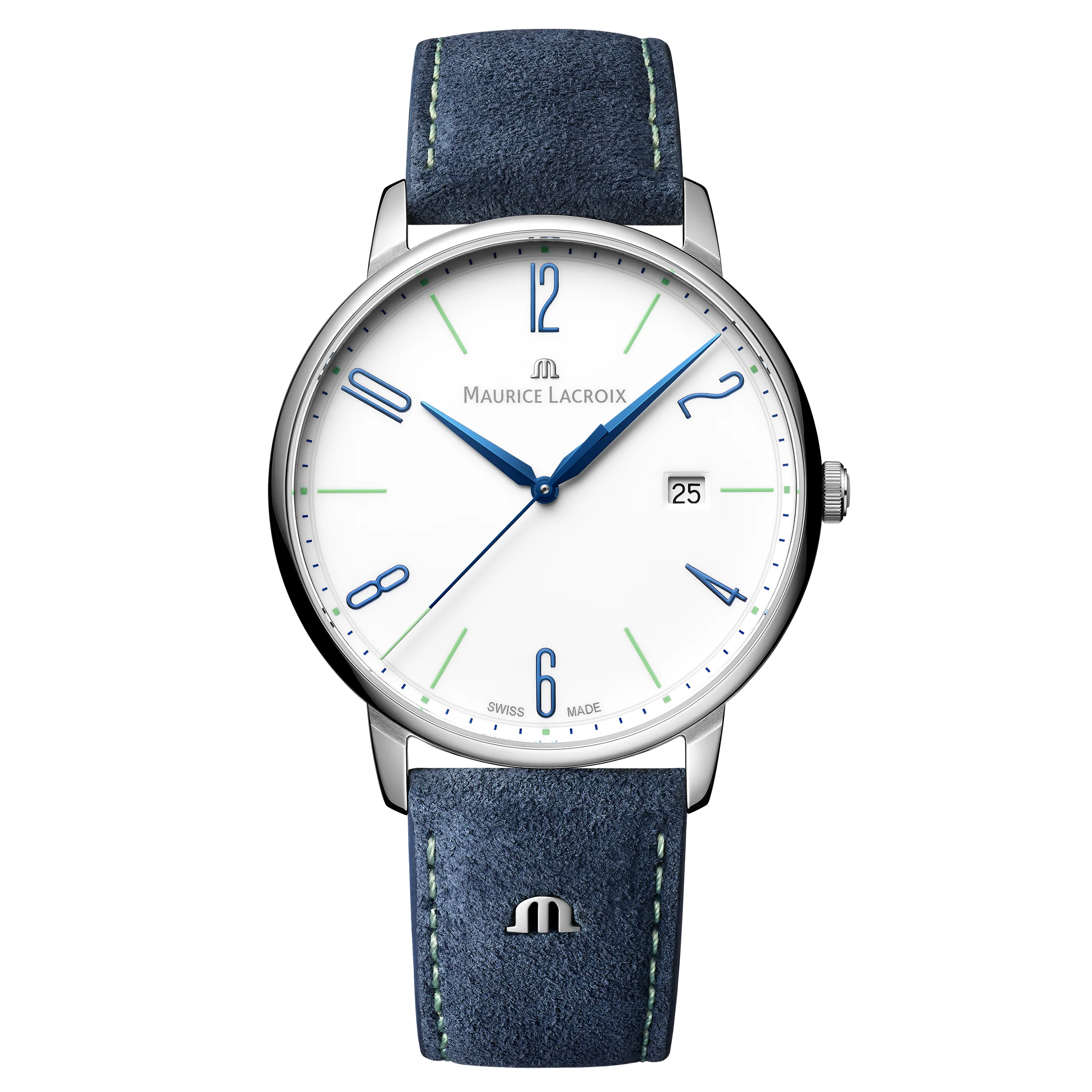 Maurice Lacroix Men's White Eliros Date Quartz Mesh Watch - Image 3