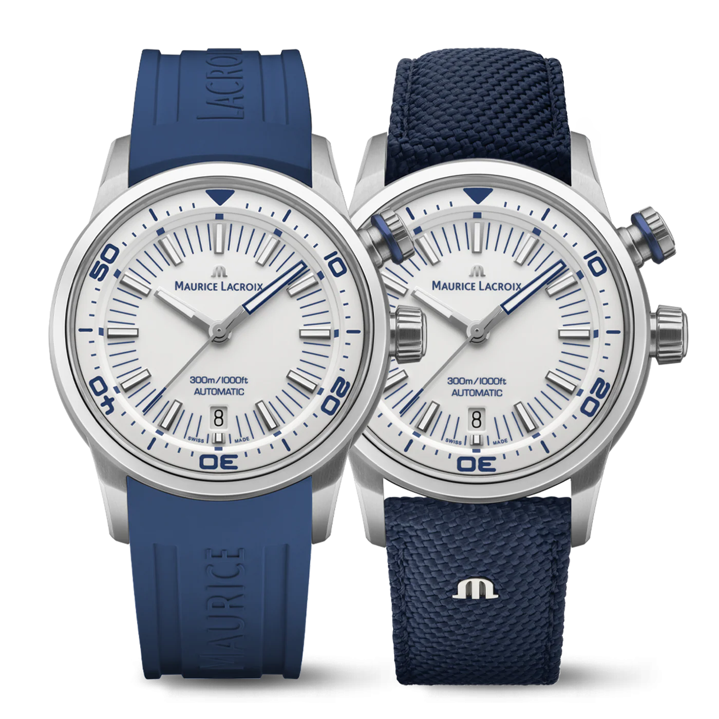 Maurice Lacroix Pontos S Diver Men's White Blue Watch