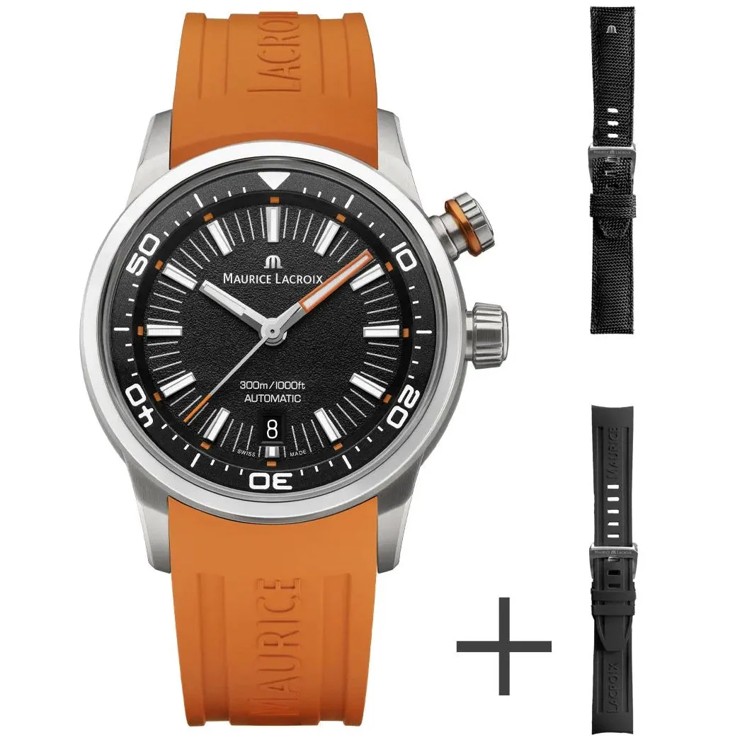Maurice Lacroix Pontos S Diver Men's Black Brown Watch