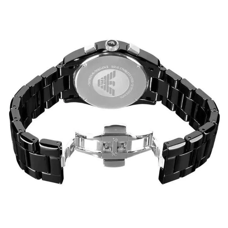 Emporio Armani Men's Black Chronograph Watch - Image 2