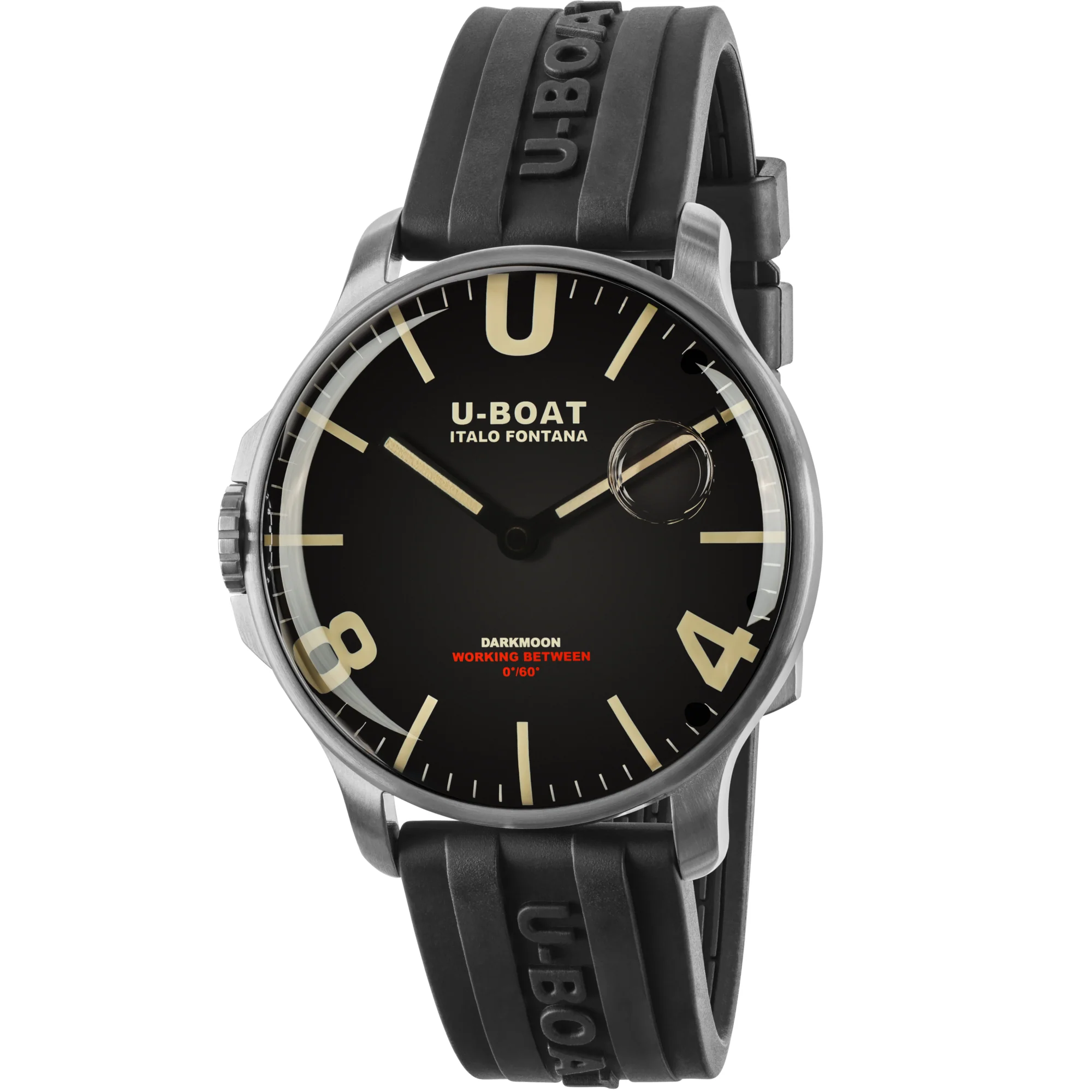 U-Boat Men's Black Darkmoon SS/A Watch