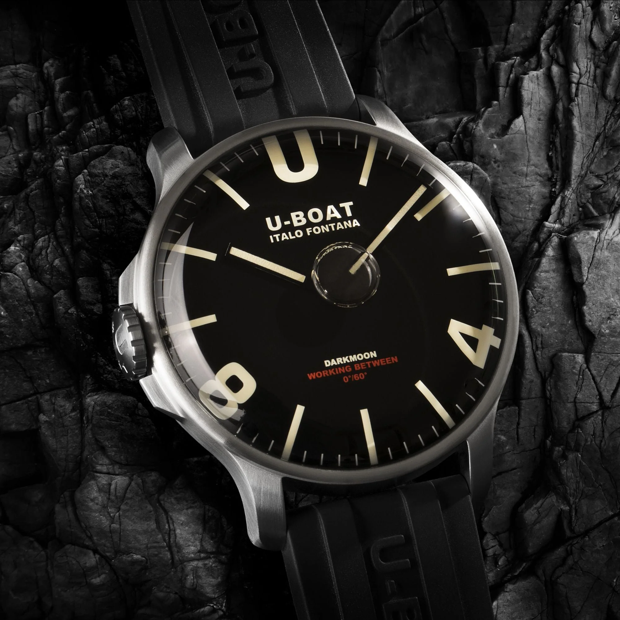 U-Boat Men's Black Darkmoon SS/A Watch - Image 3