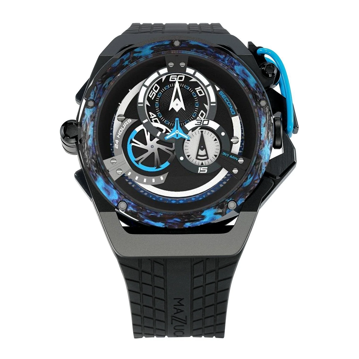 Mazzucato Black Rim Monza Formula 1 Chronograph Watch RIM - Image 3