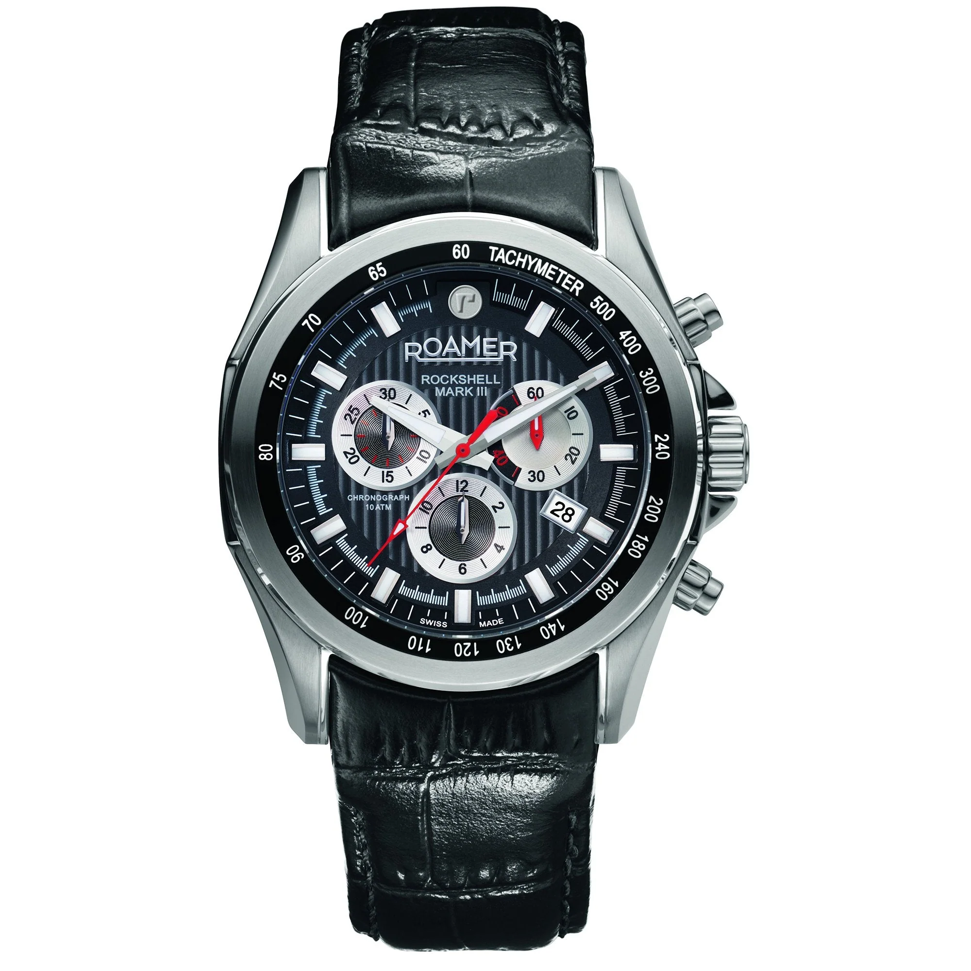 Roamer Men's Black Rockshell Mark III Chrono Watch