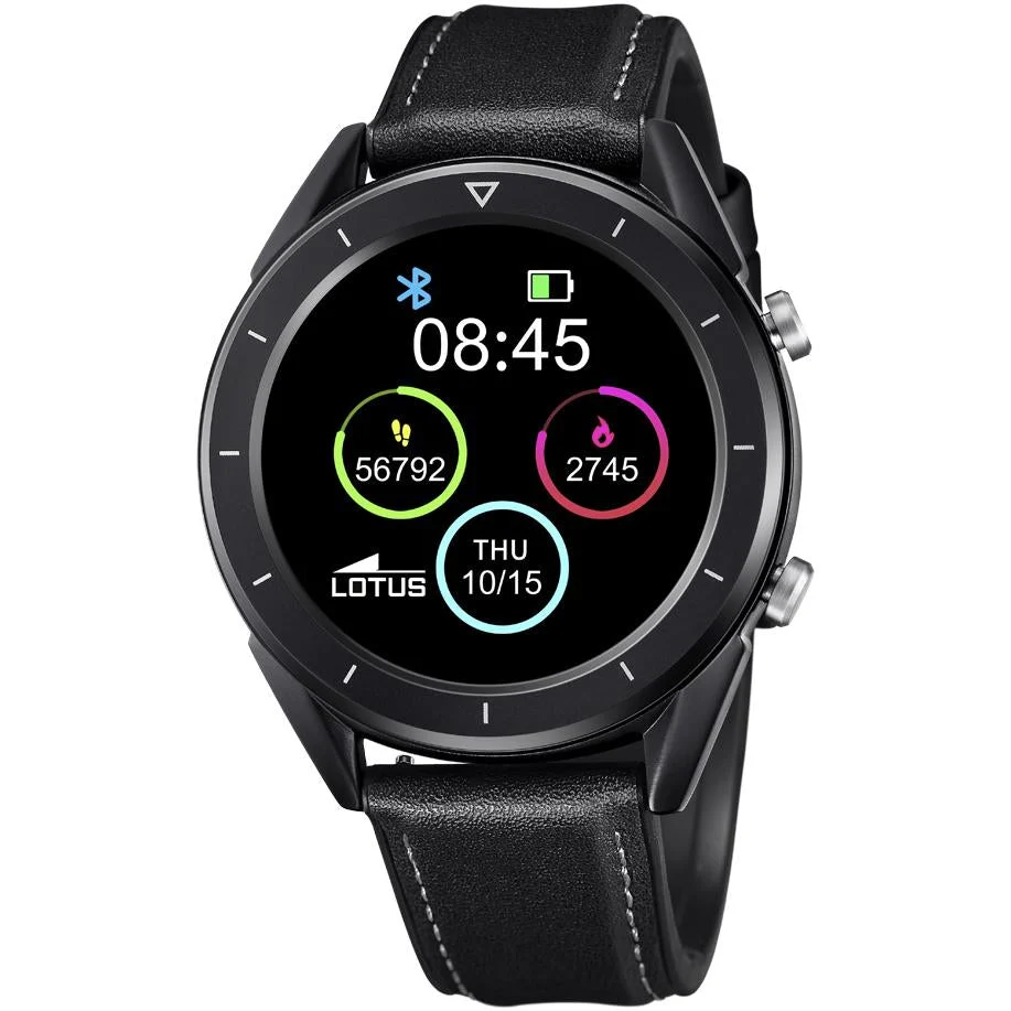 Lotus Men's Black Smartime Watch