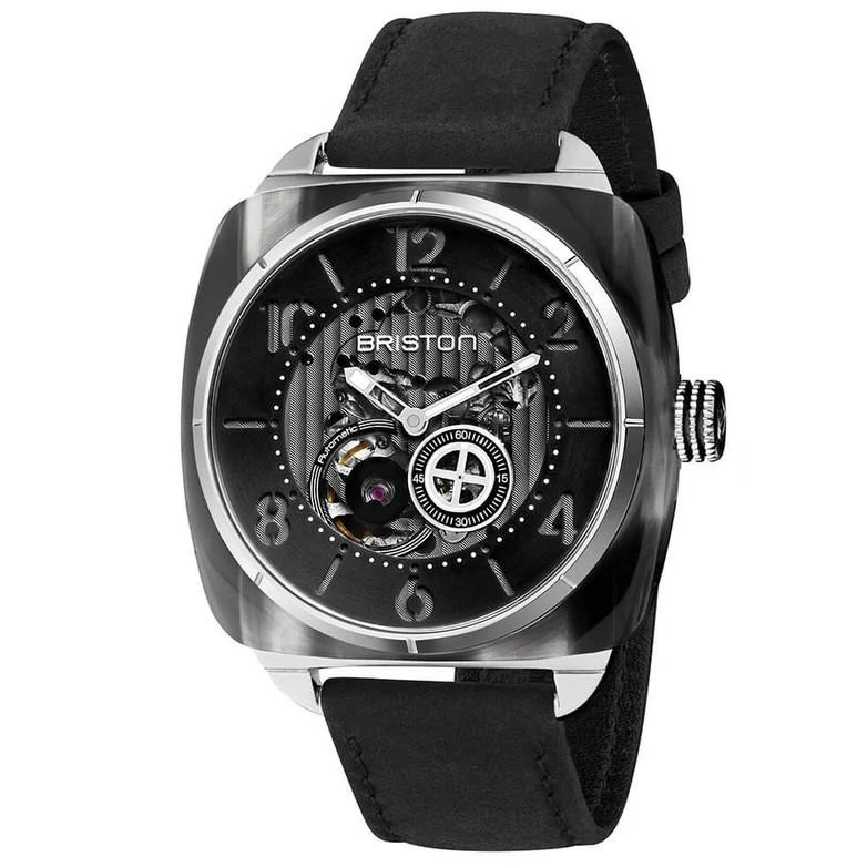 Briston Black Streamliner Skeleton Automatic Watch