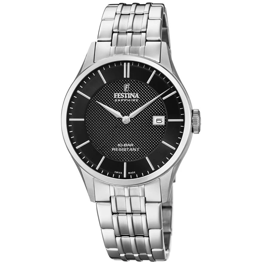 Festina Men's Black Swiss Made Watch