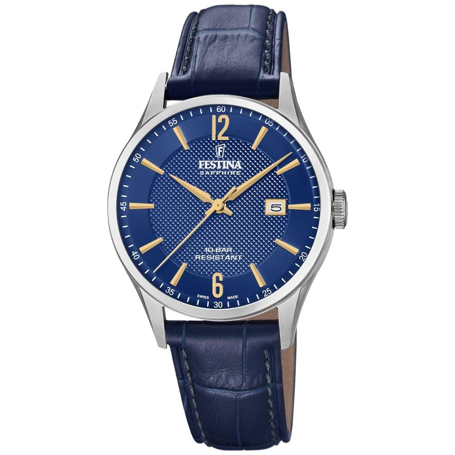 Festina Men's Blue Swiss Made Watch