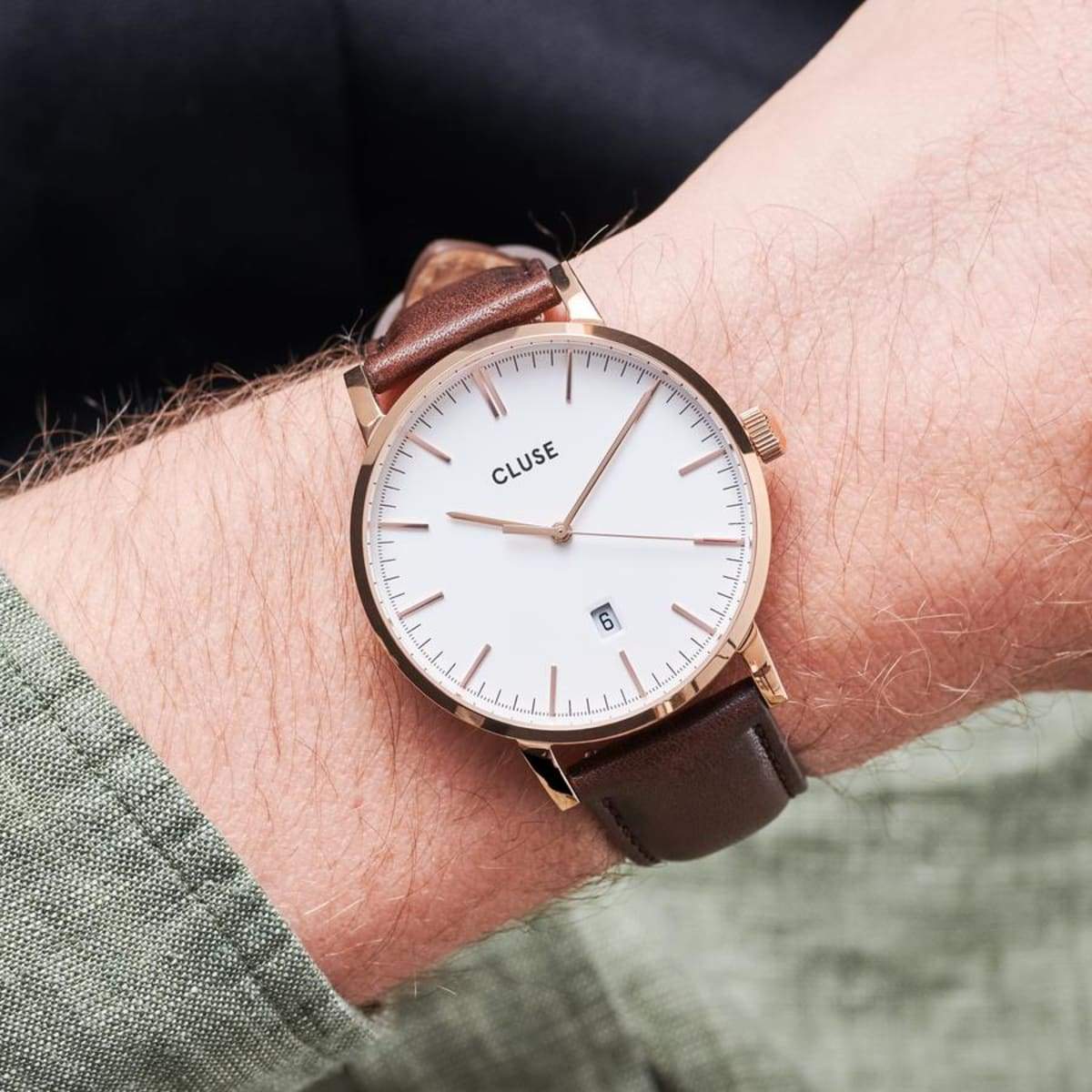 Cluse Brown Aravis Watch - Image 4