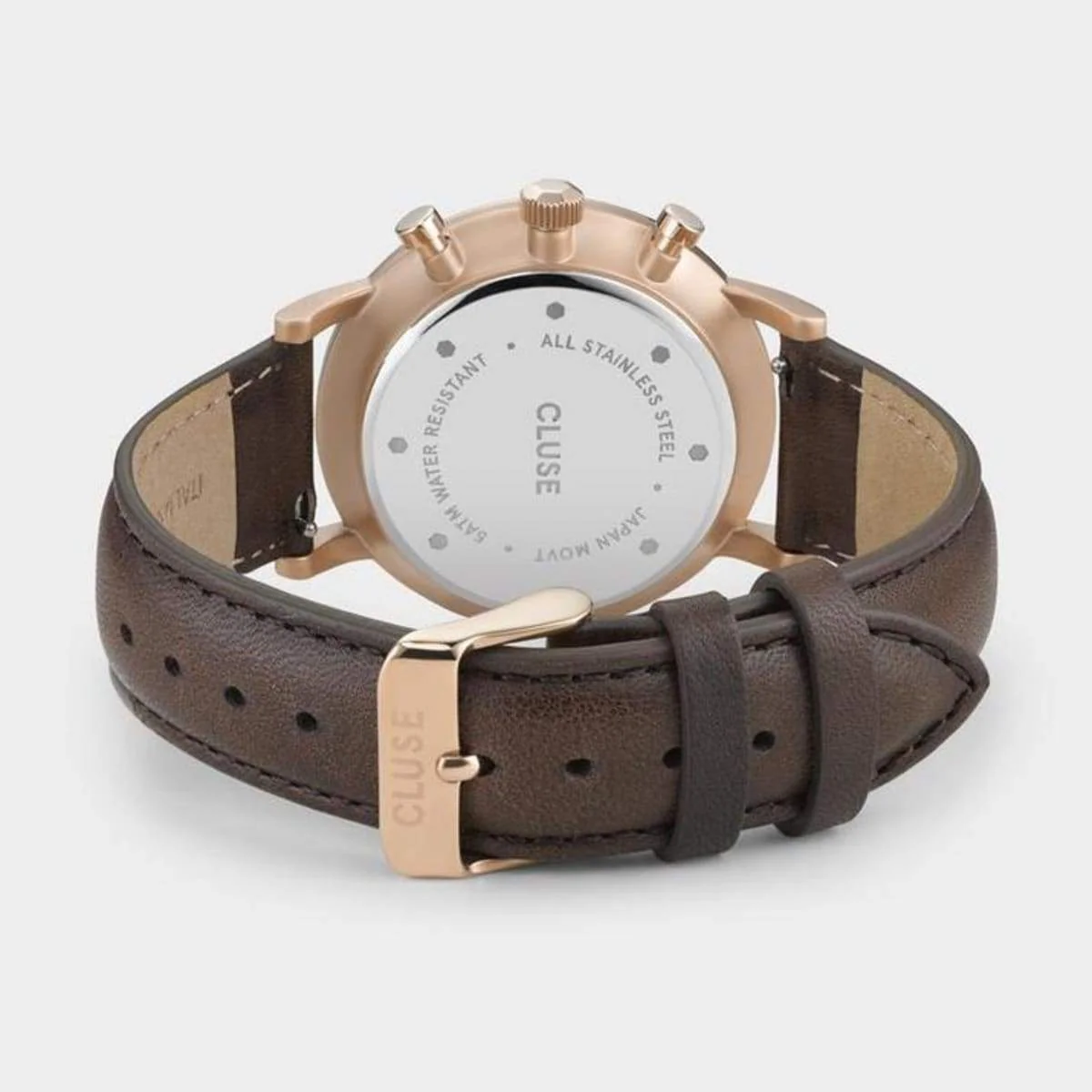 Cluse Brown Aravis Chronograph Watch - Image 2