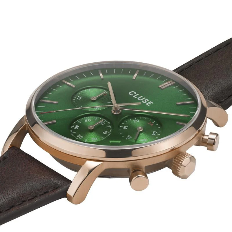 Cluse Brown Aravis Chronograph Watch - Image 3