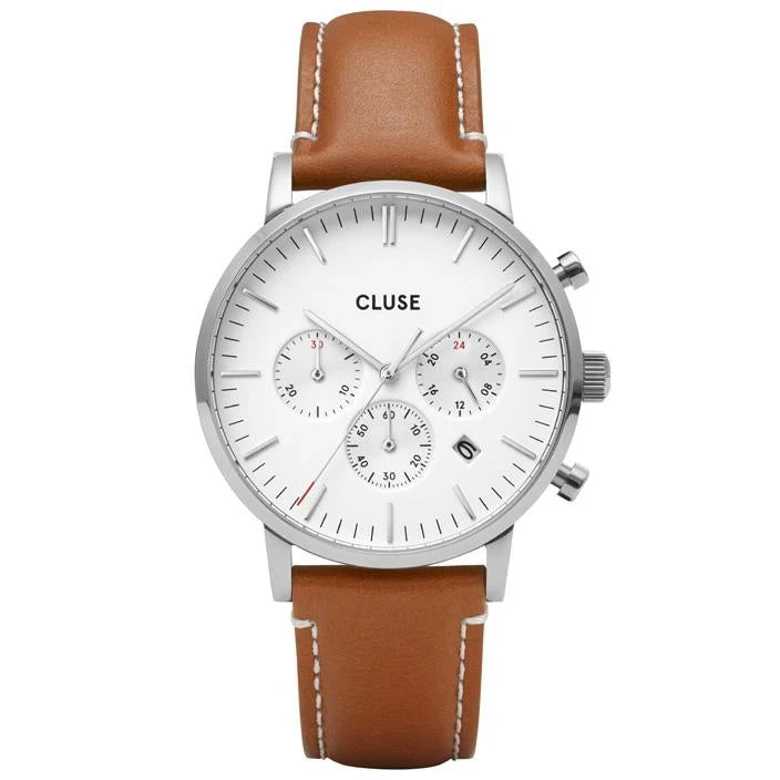 Cluse Brown Aravis Chronograph Men's Watch
