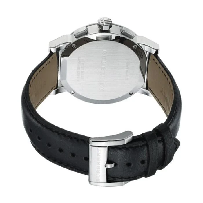 Burberry Mens City Men's Black Chronograph Silver 42mm Watch - Image 2