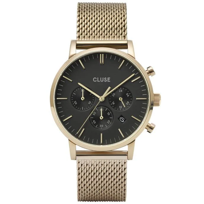 Cluse Gold Aravis Chronograph Watch