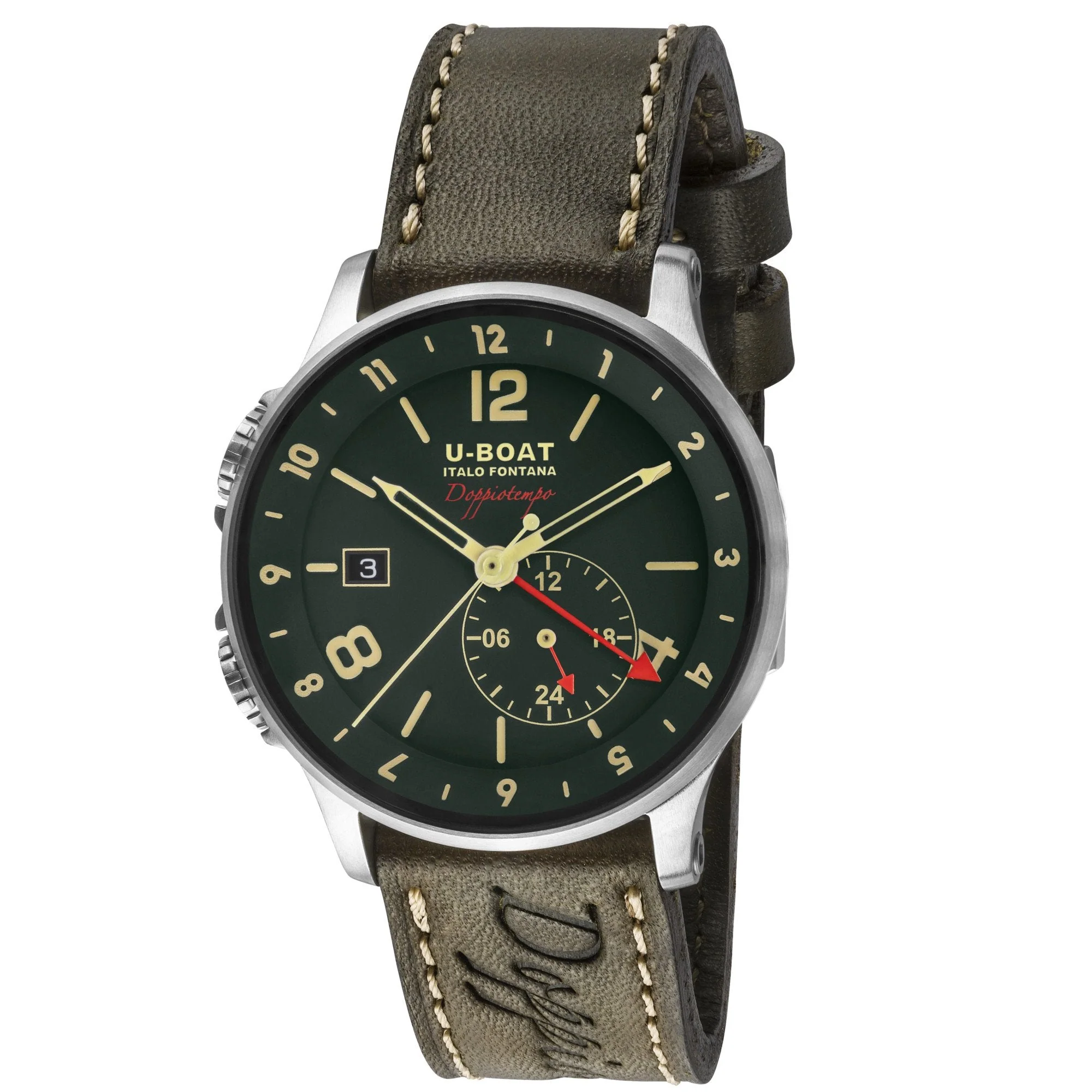 U-Boat Men's Green Calf Doppiotempo Watch