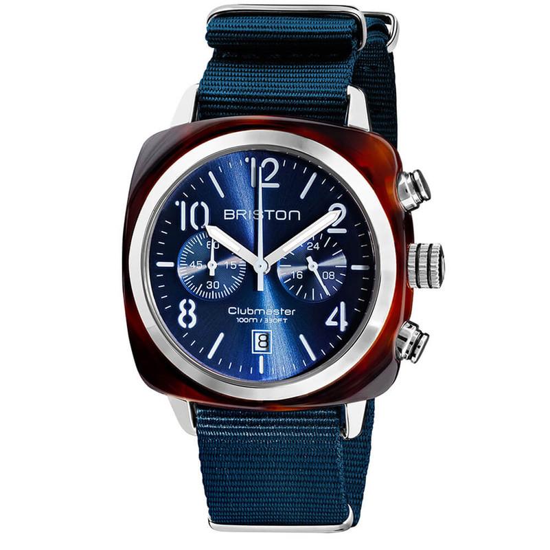 Briston Midnight Blue Clubmaster Classic Chronograph Watch