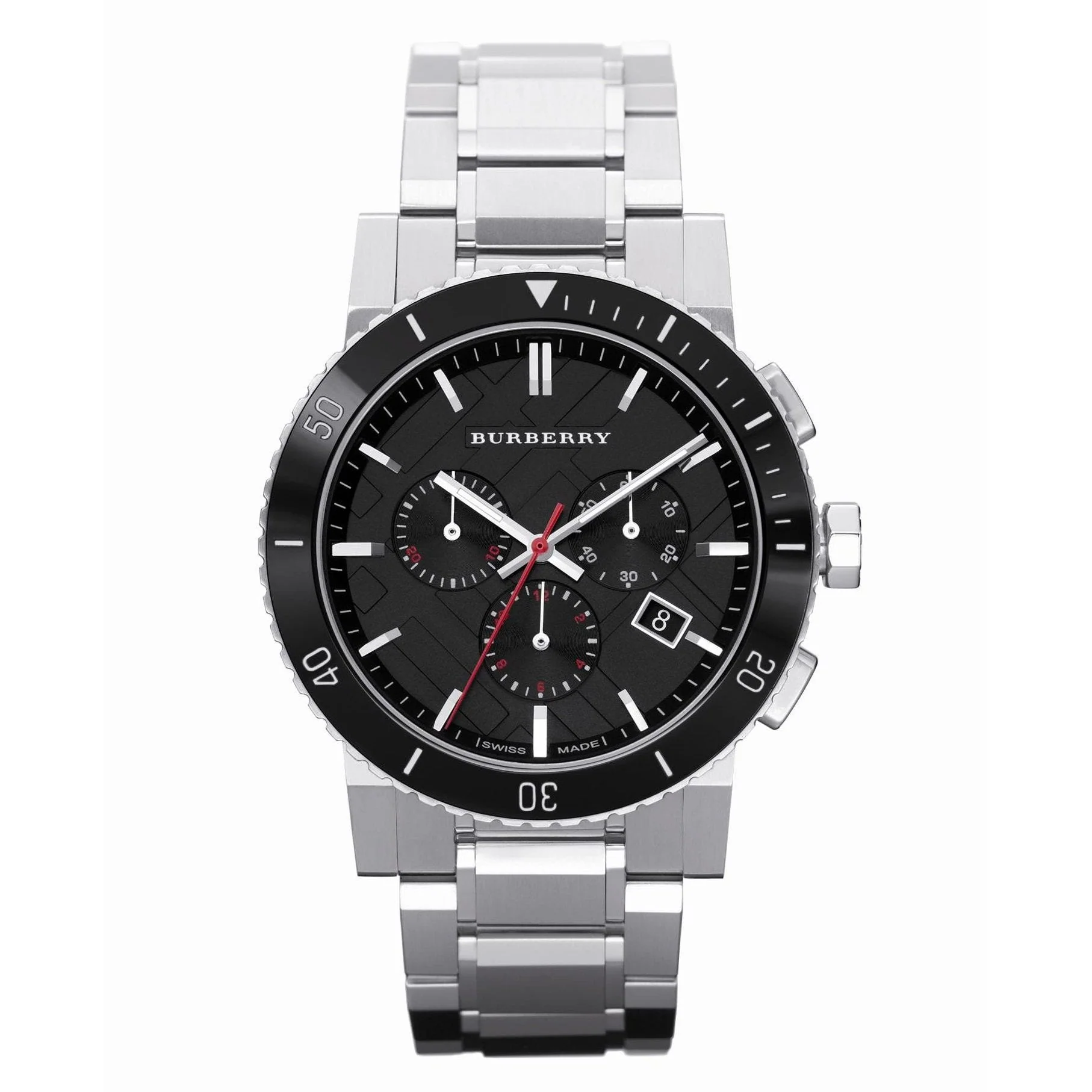 Burberry Men's Silver Chronograph 42mm Watch