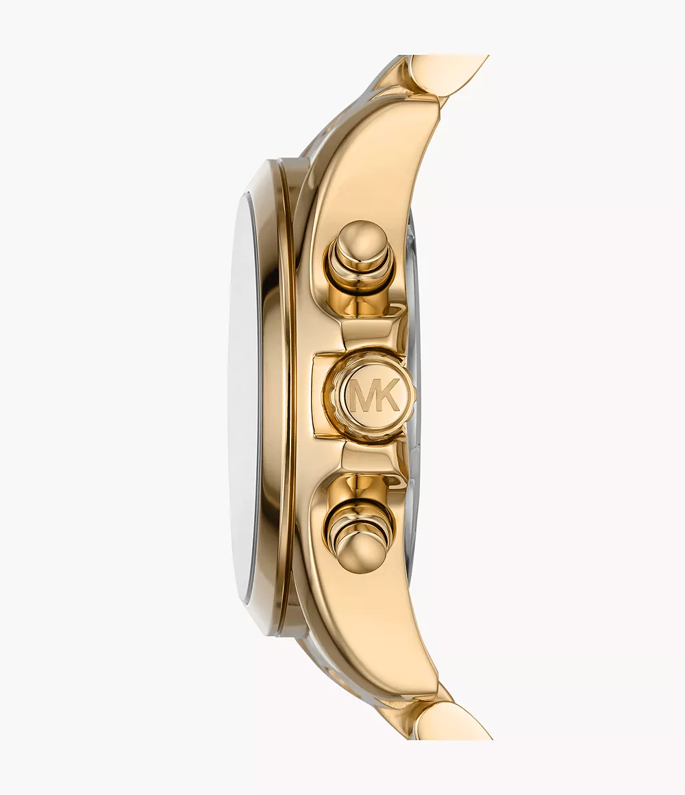 Michael Kors Ladies Watch Bradshaw Chronograph 36mm Black Gold - Image 3