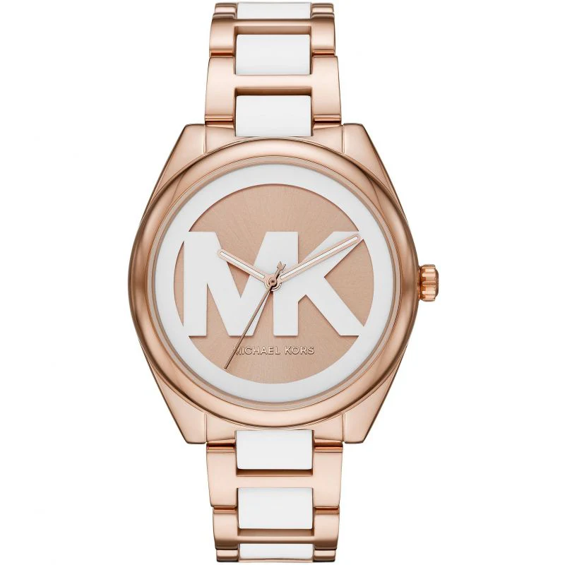 Michael Kors Ladies Watch Janelle 42mm Rose Gold White