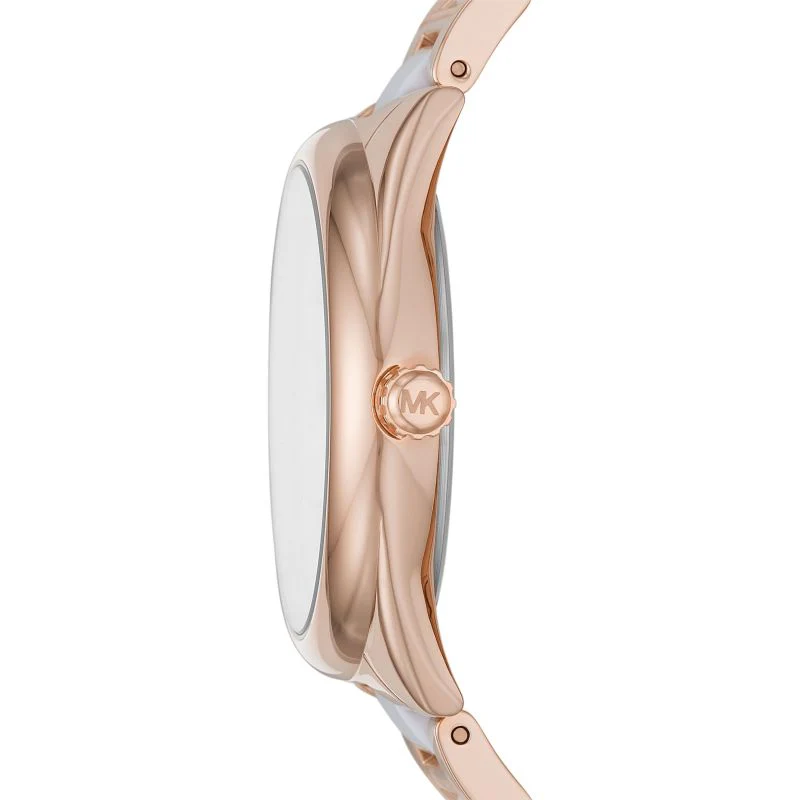 Michael Kors Ladies Watch Janelle 42mm Rose Gold White - Image 3