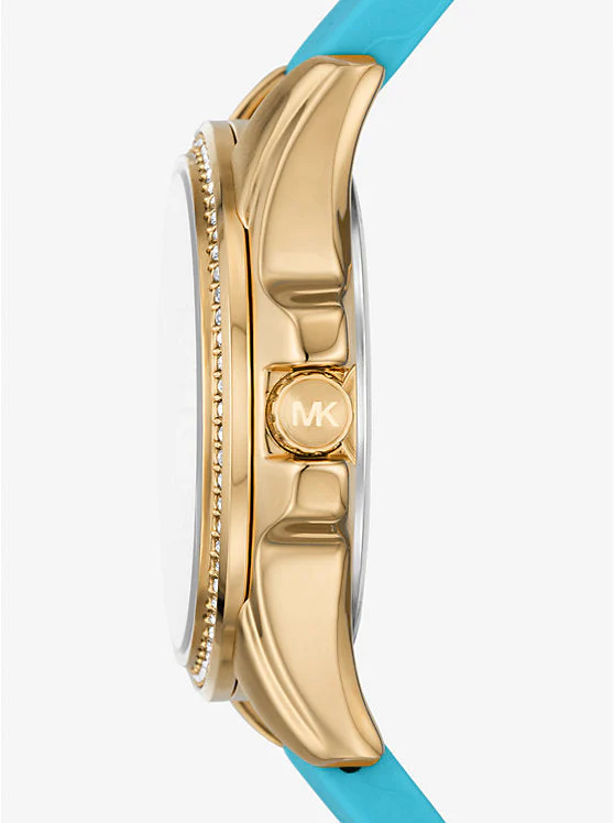 Michael Kors Ladies Watch Mini Pilot 36mm Blue Gold - Image 2