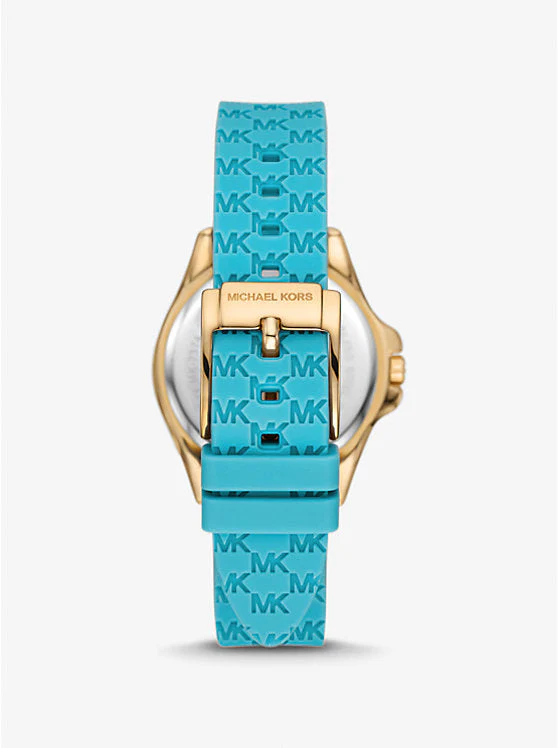 Michael Kors Ladies Watch Mini Pilot 36mm Blue Gold - Image 3