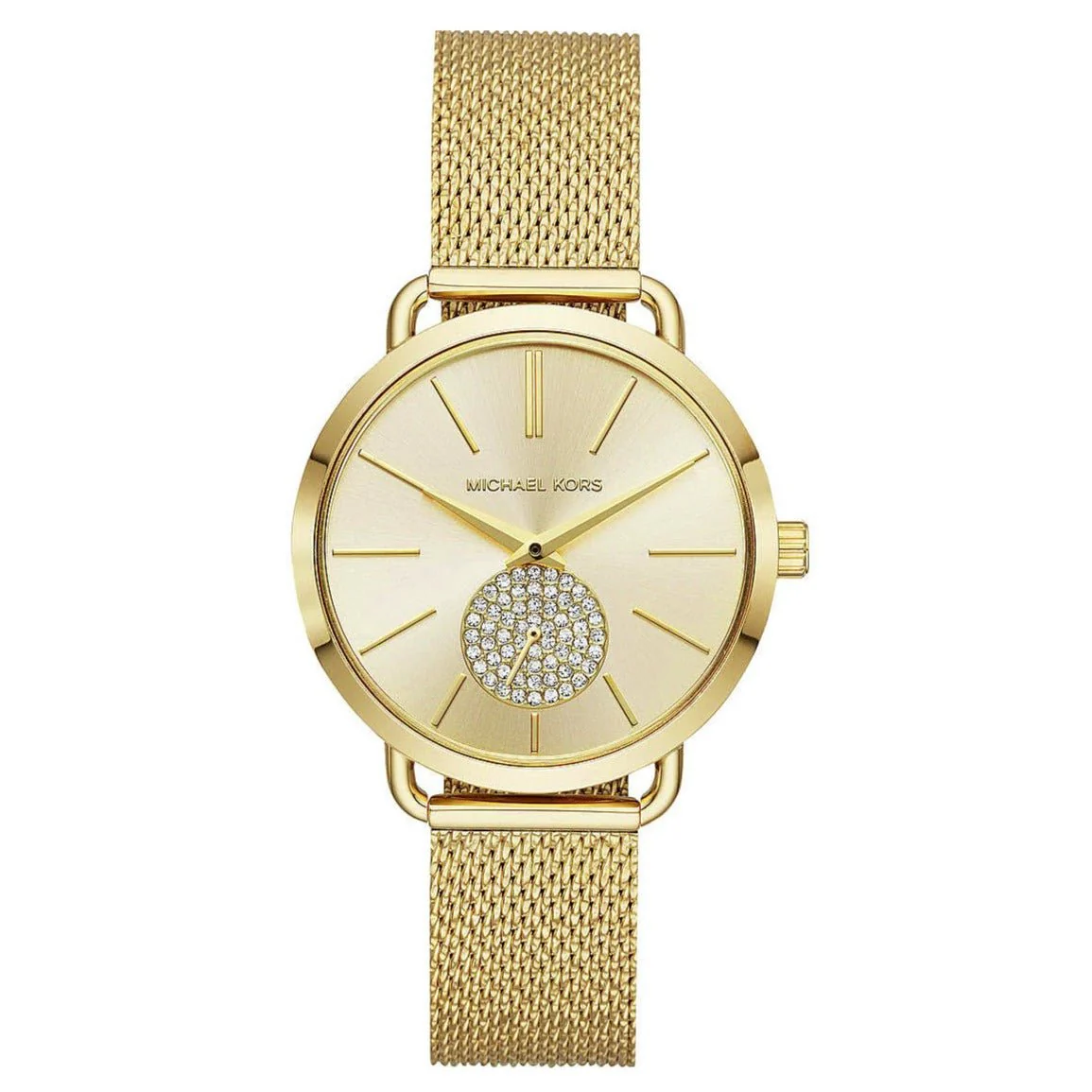 Michael Kors Ladies Watch Portia Yellow Gold Crystal
