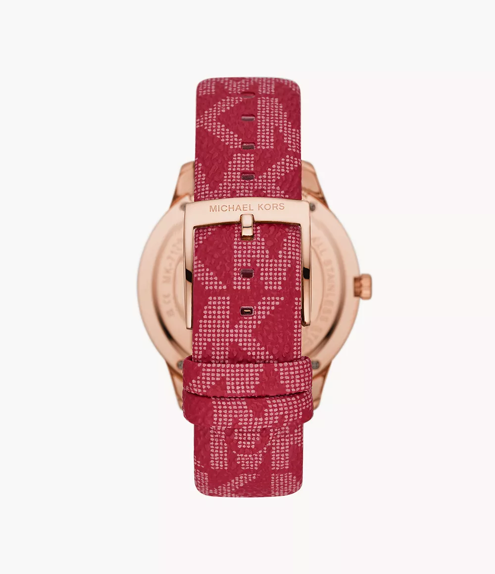 Michael Kors Ladies Watch Runway 40mm Red - Image 4