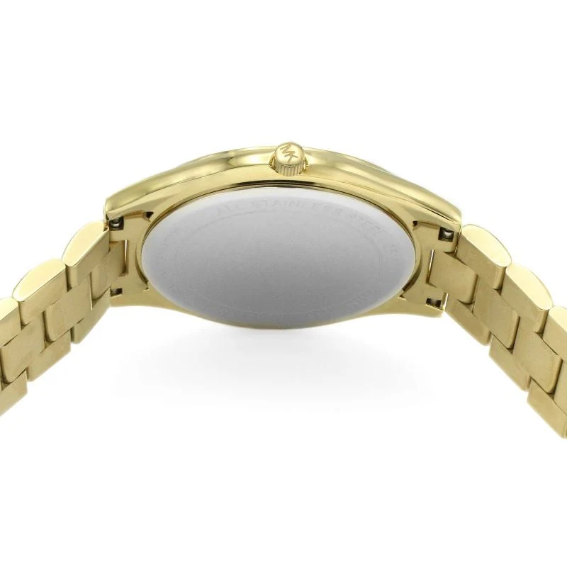 Michael Kors Ladies Slim Runway Gold Watch - Image 2