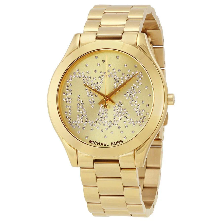 Michael Kors Ladies Watch Slim Runway 42mm Gold