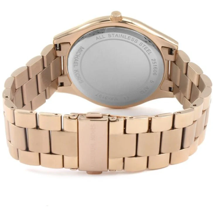 Michael Kors Ladies Slim Runway Rose Gold Watch - Image 2