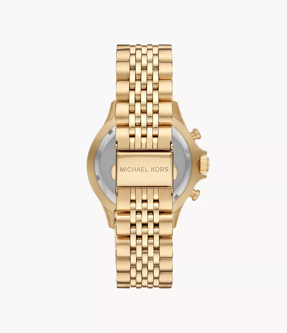 Michael Kors Men's Watch Bayville Chronograph Black Gold - Image 3