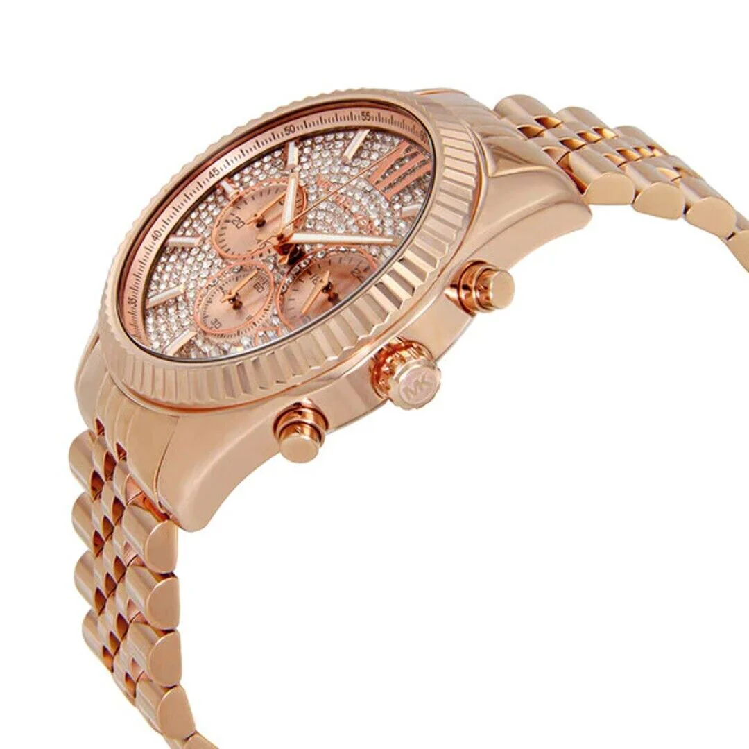 Michael Kors Men's Watch Lexington Chronograph Gold Rose - Image 2