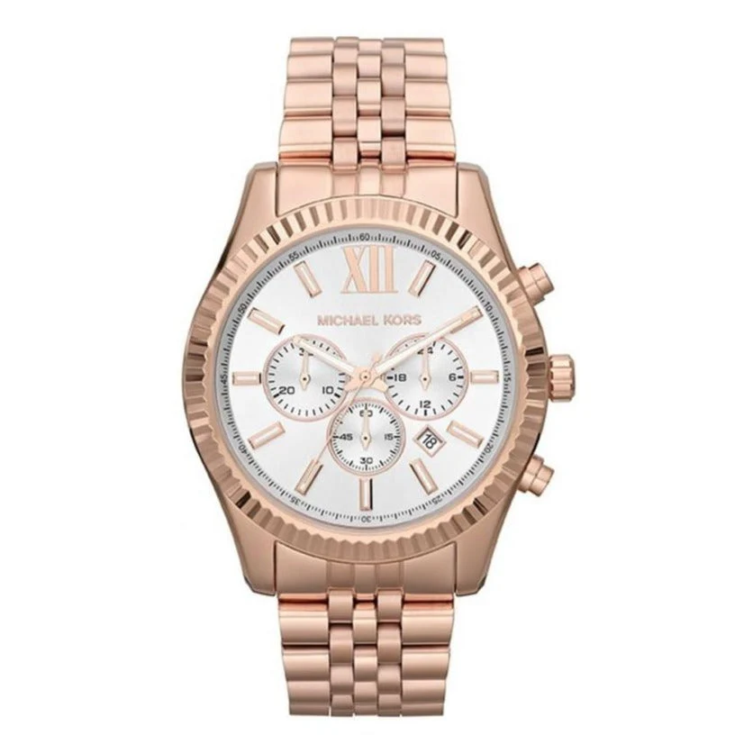 Michael Kors Men's Watch Lexington Chronograph Rose Gold