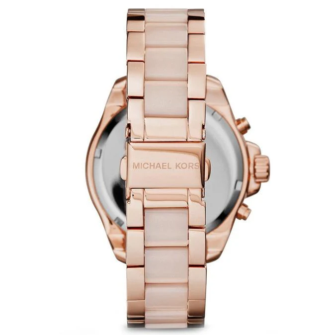 Michael Kors Ladies Wren Rose Gold Chronograph Watch - Image 2