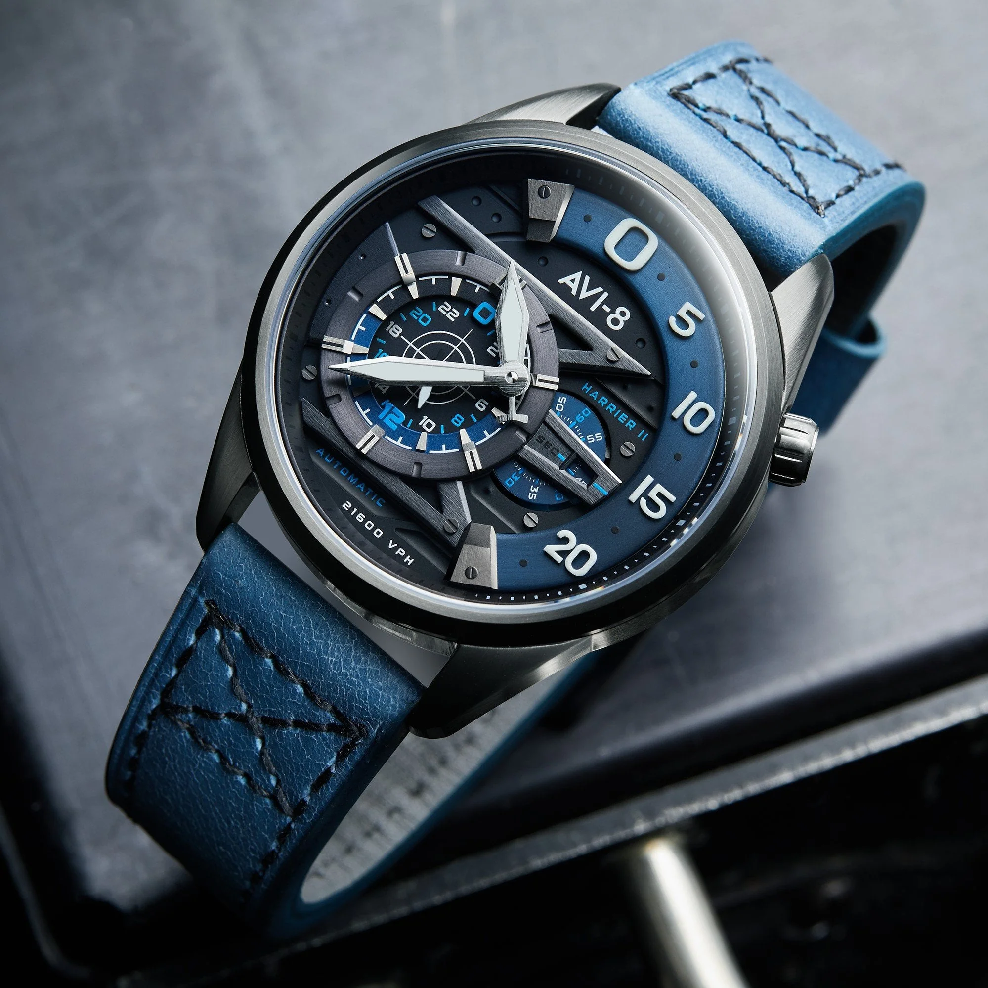 AVI-8 Midnight Navy Hawker Harrier II Chronograph Watch - Image 3